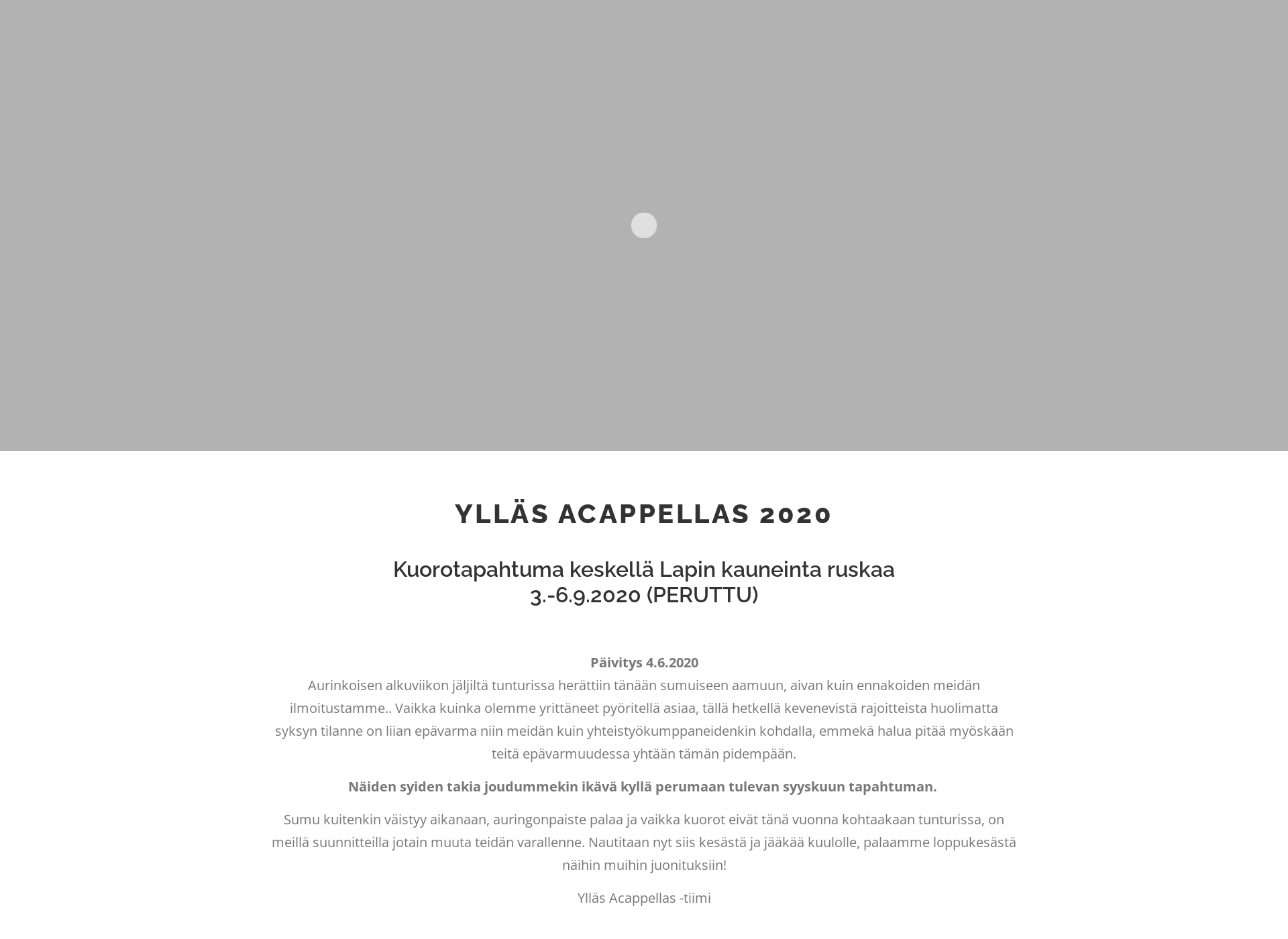 Skärmdump för yllasacappellas.fi