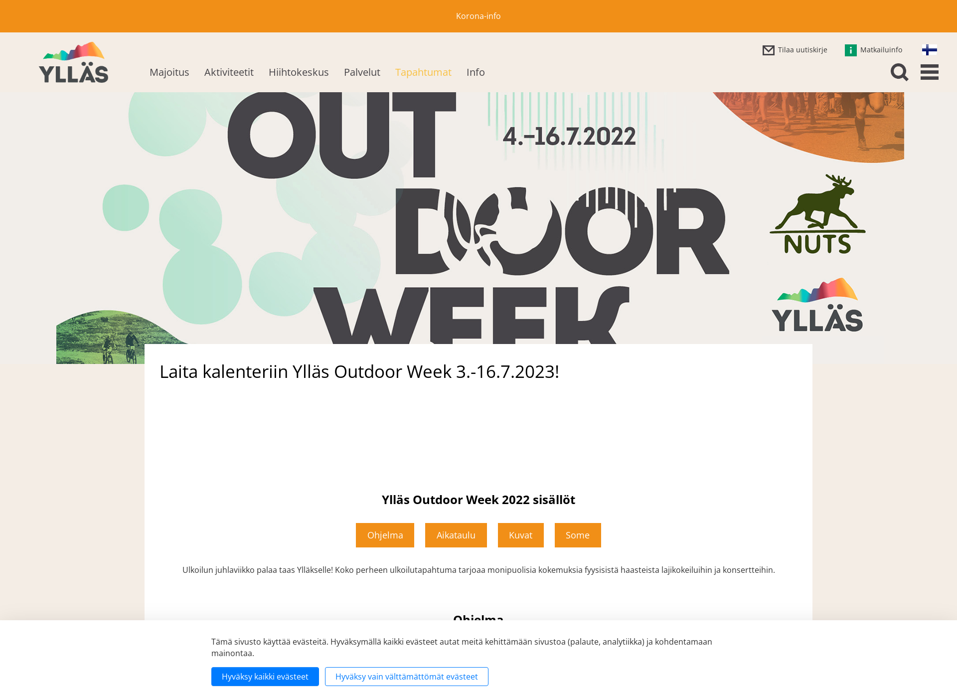 Screenshot for yllasoutdoorweek.fi