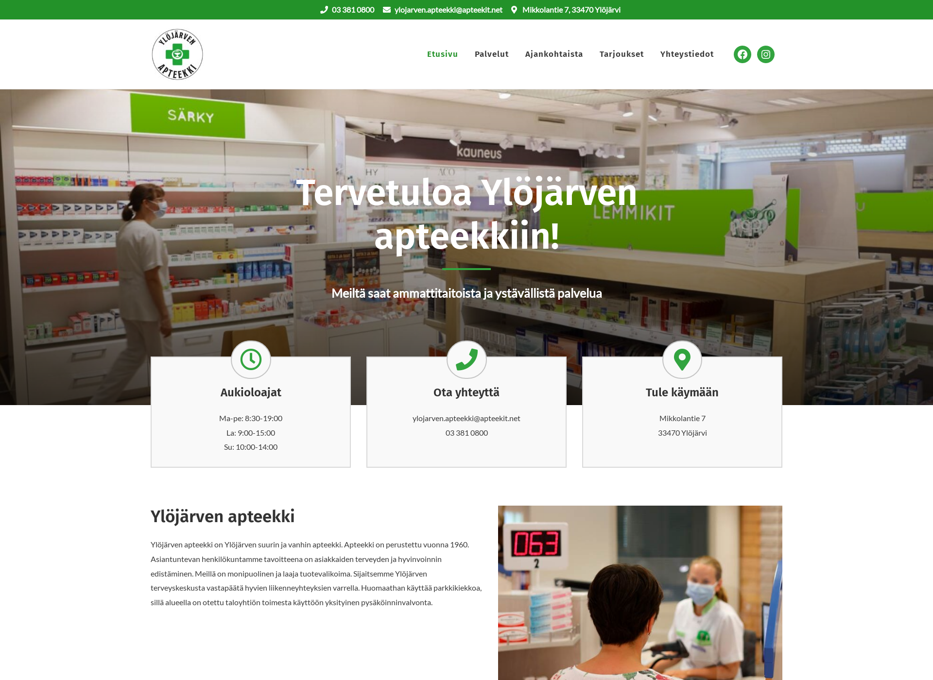 Screenshot for ylojarvenapteekki.fi