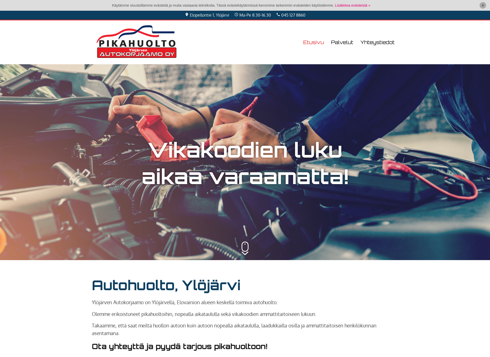 Screenshot for ylojarvenautokorjaamo.fi