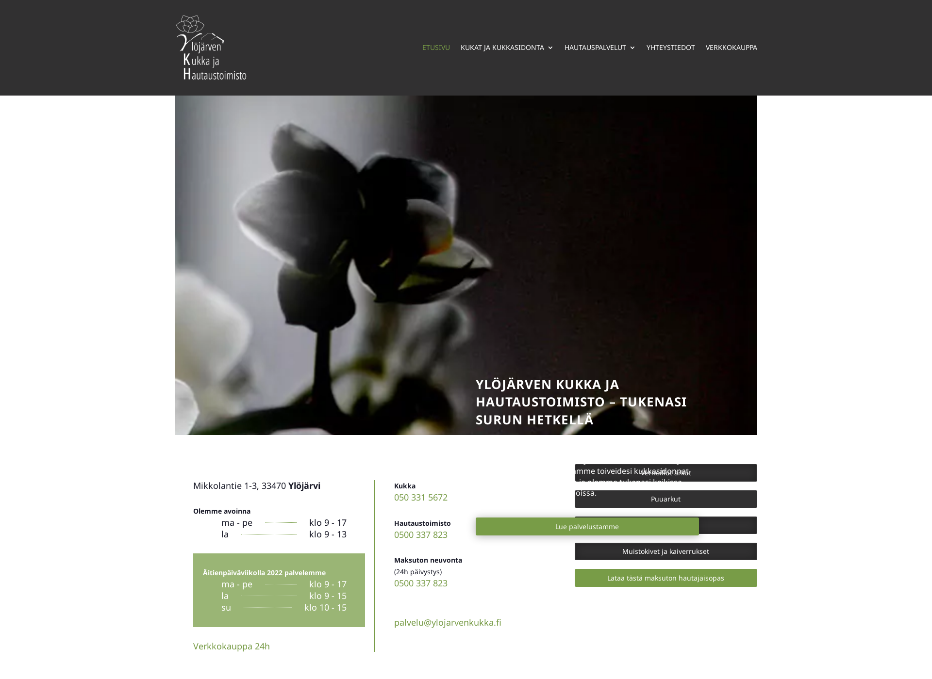 Screenshot for ylojarvenkukkajahautaus.fi