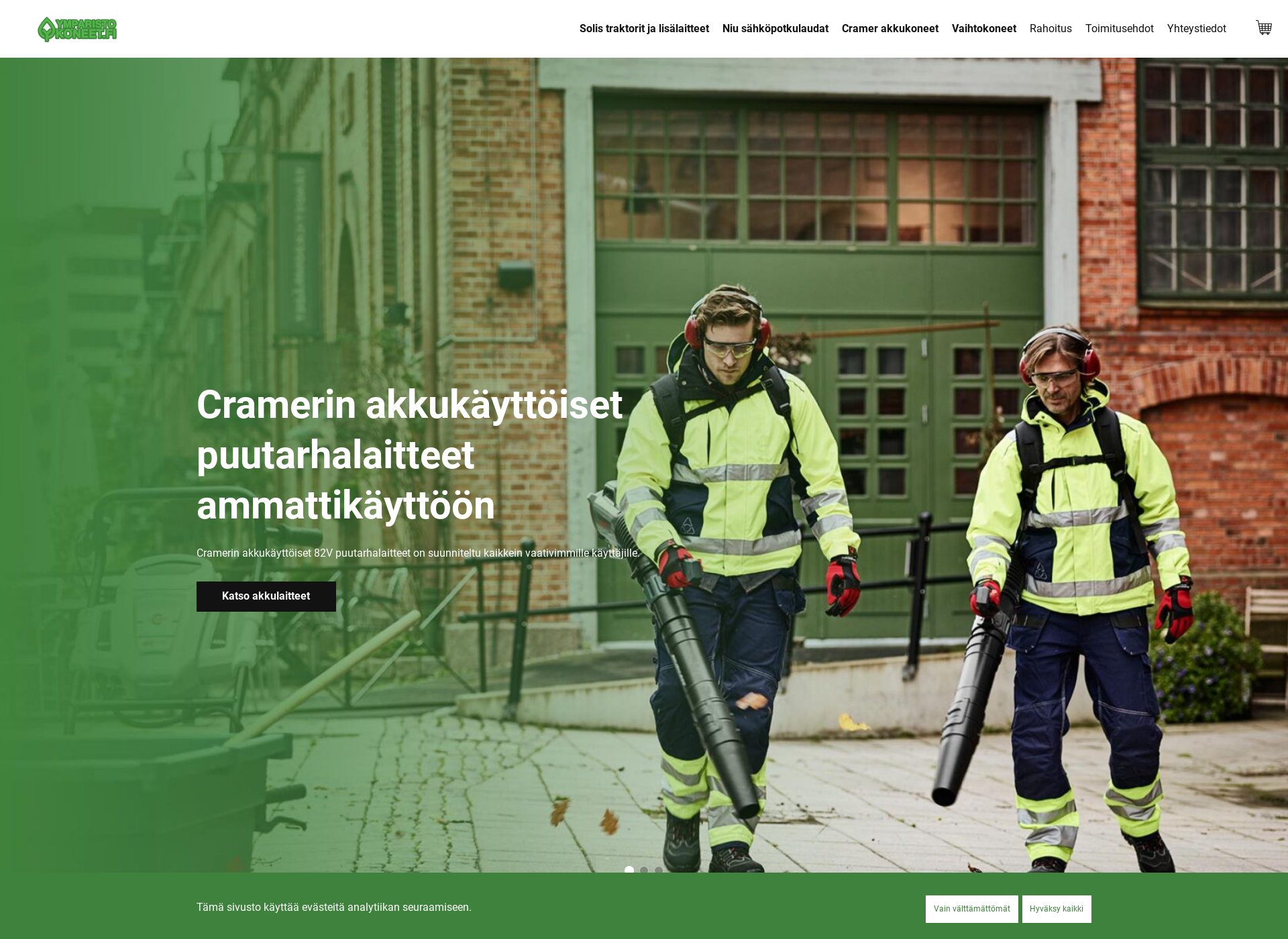 Skärmdump för ymparistokoneet.fi