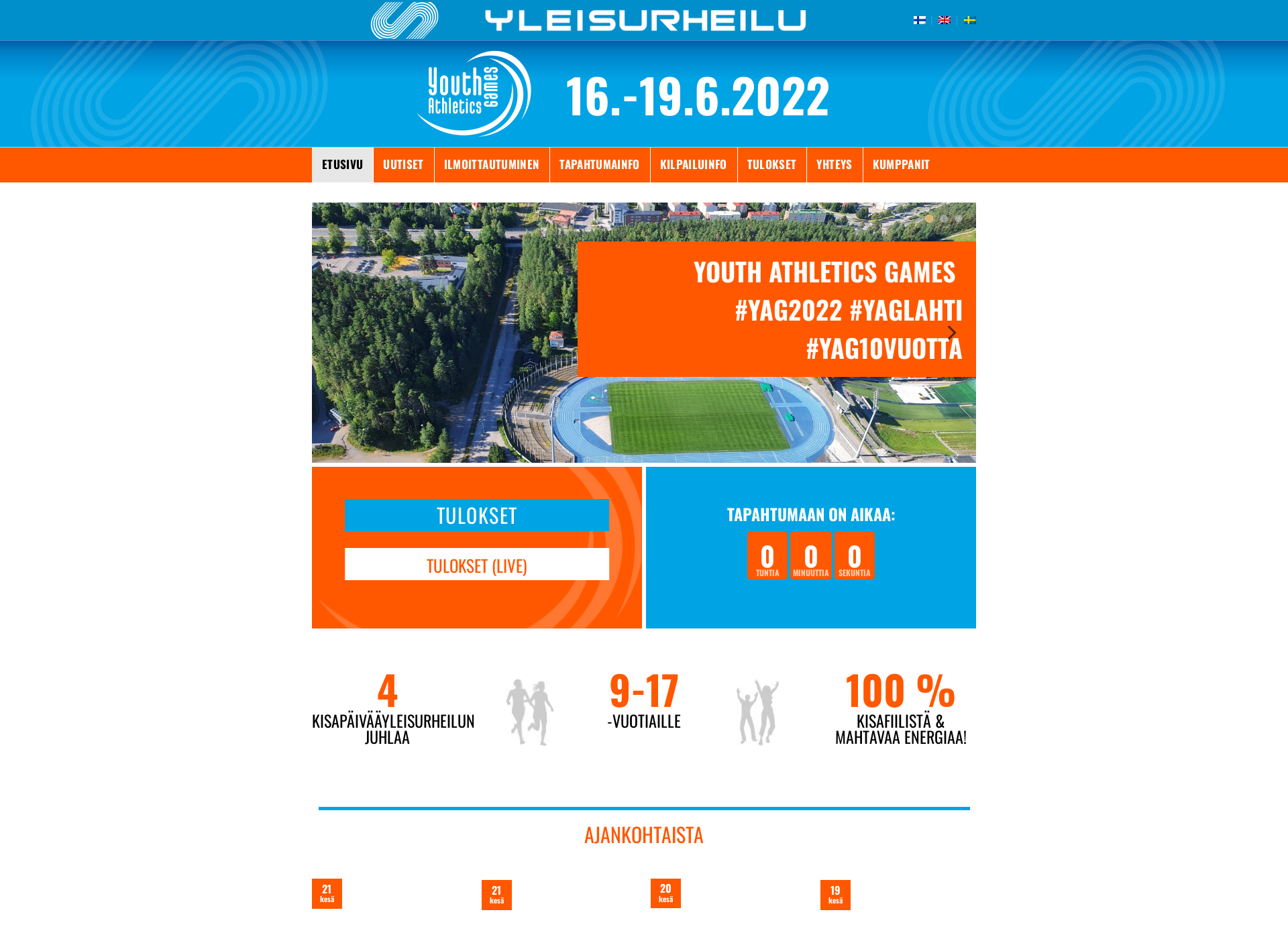 Screenshot for youthathleticsgames.fi