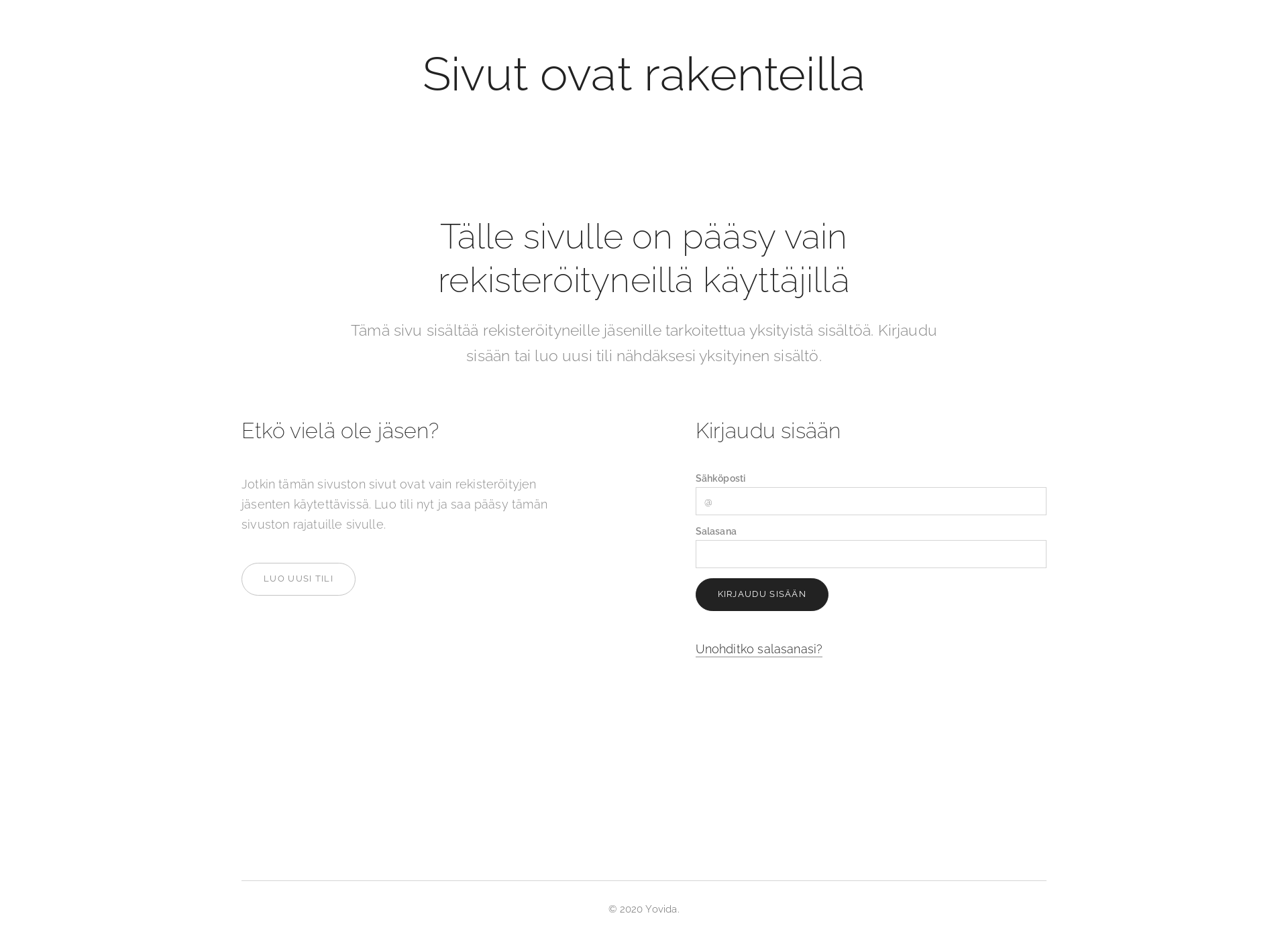 Screenshot for yovida.fi