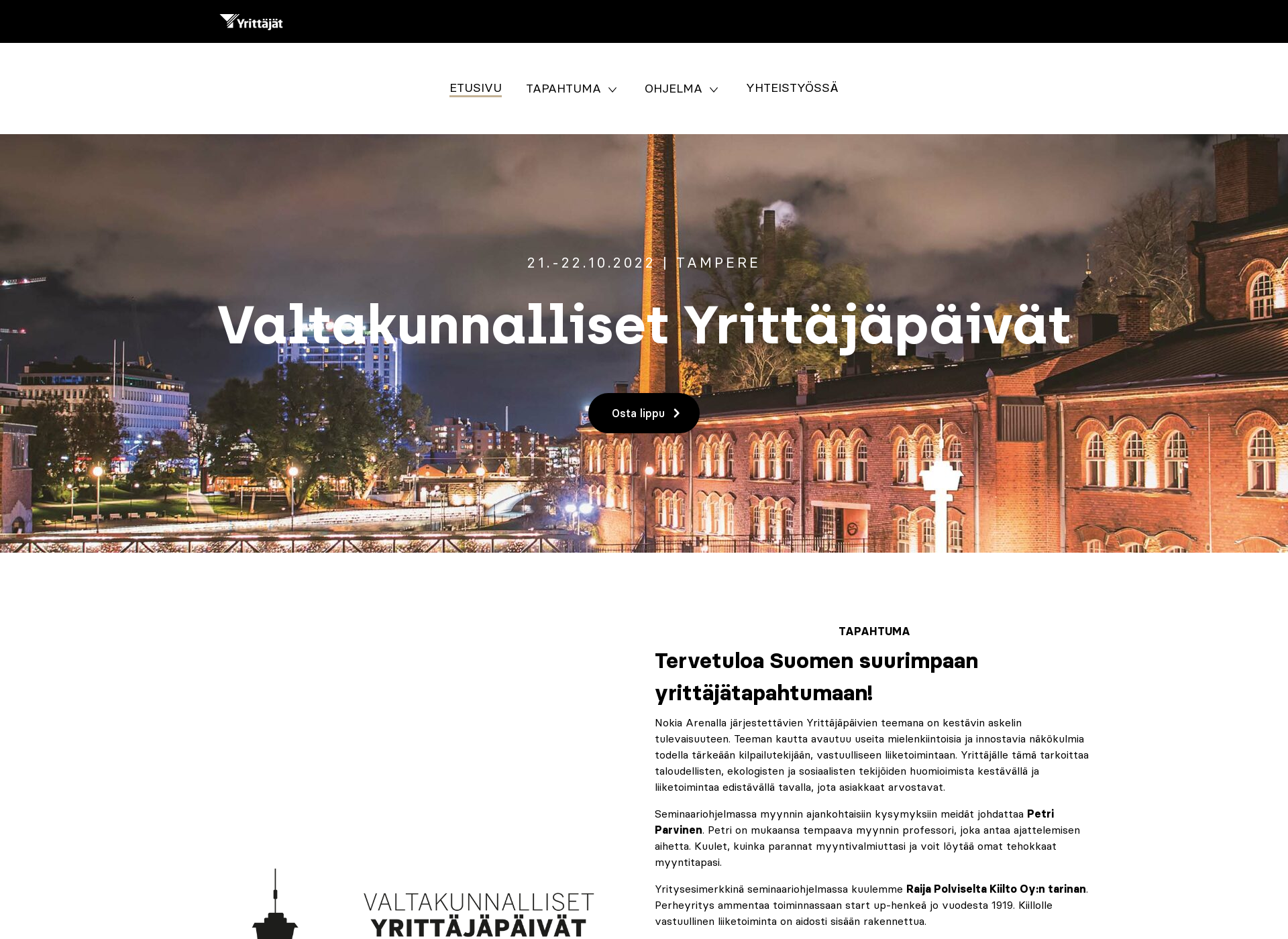 Näyttökuva yrittajapaivat.fi