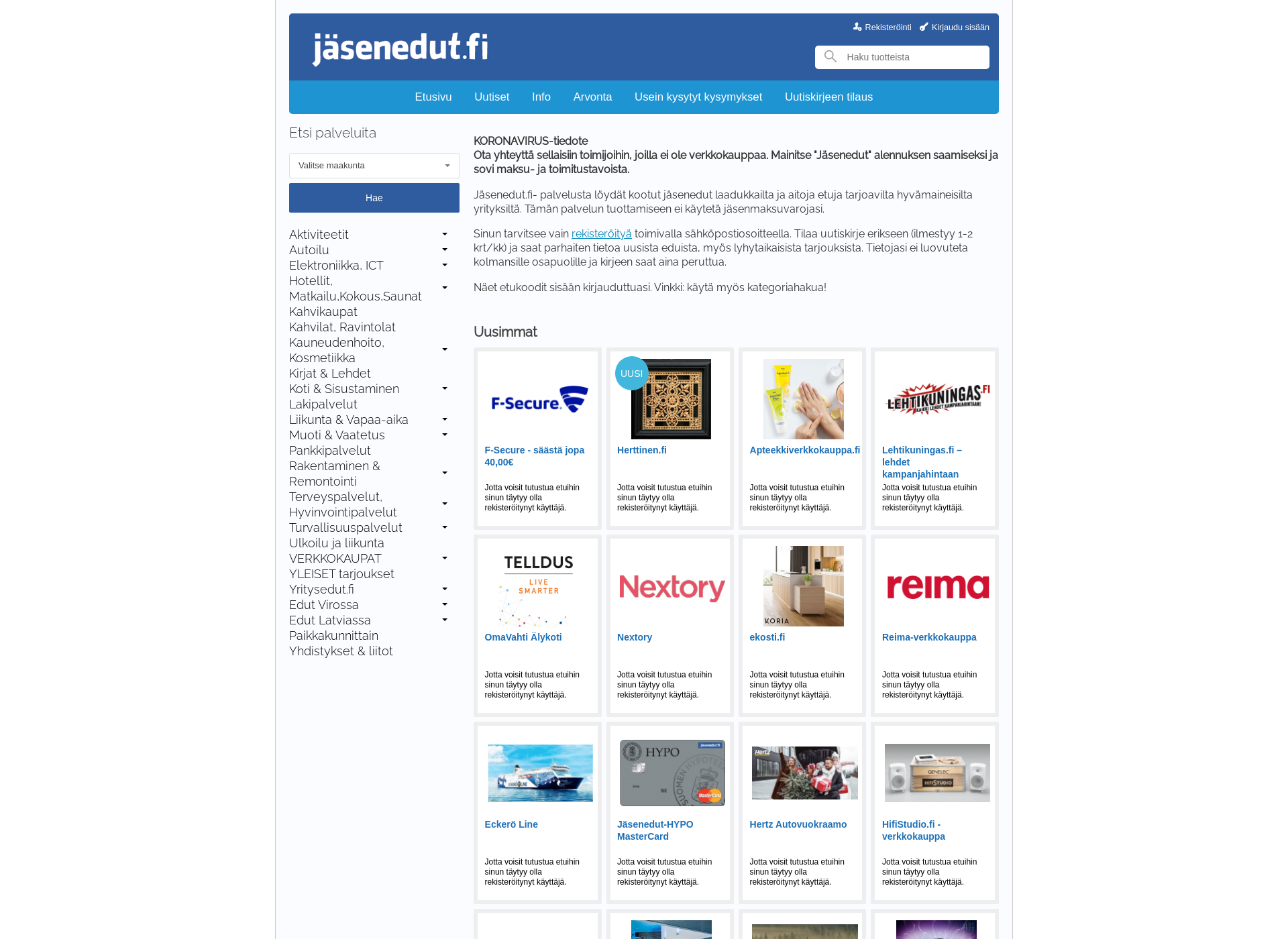 Screenshot for yritysedut.fi
