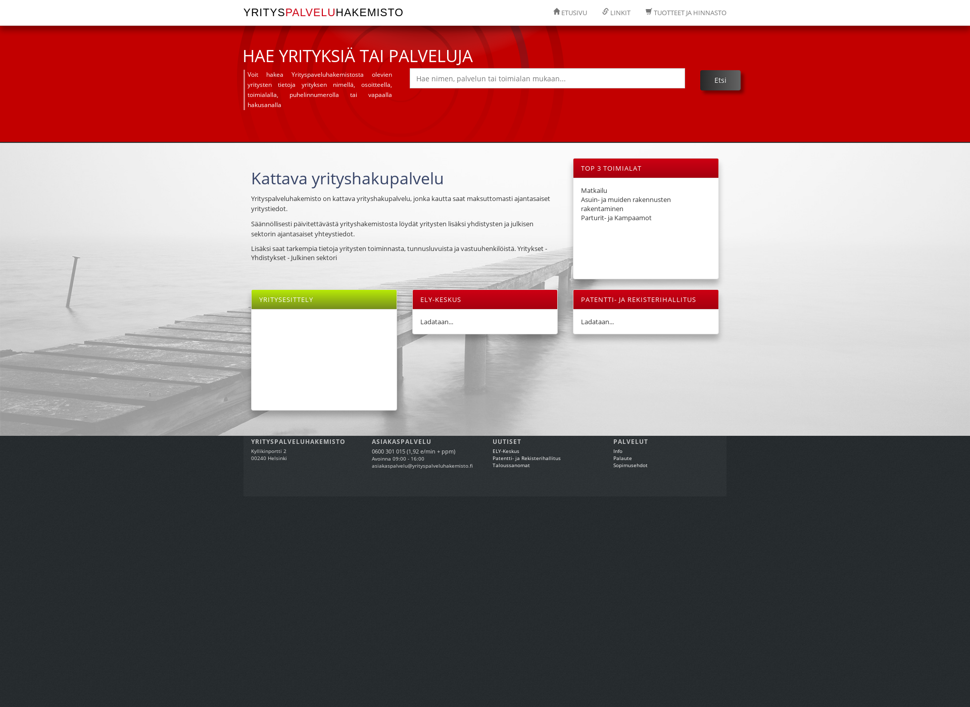 Screenshot for yritysfinder.fi
