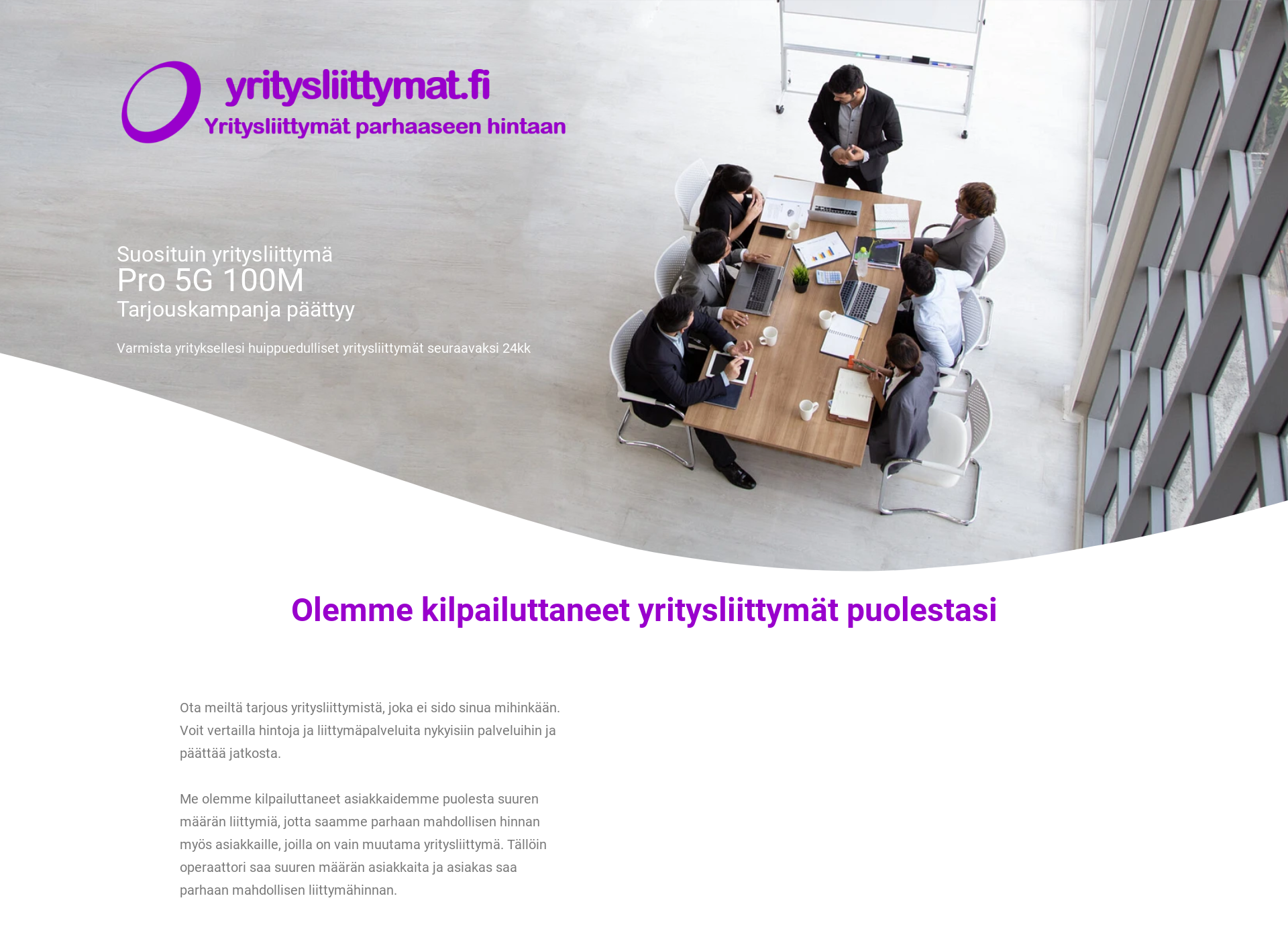 Screenshot for yritysliittymät.fi
