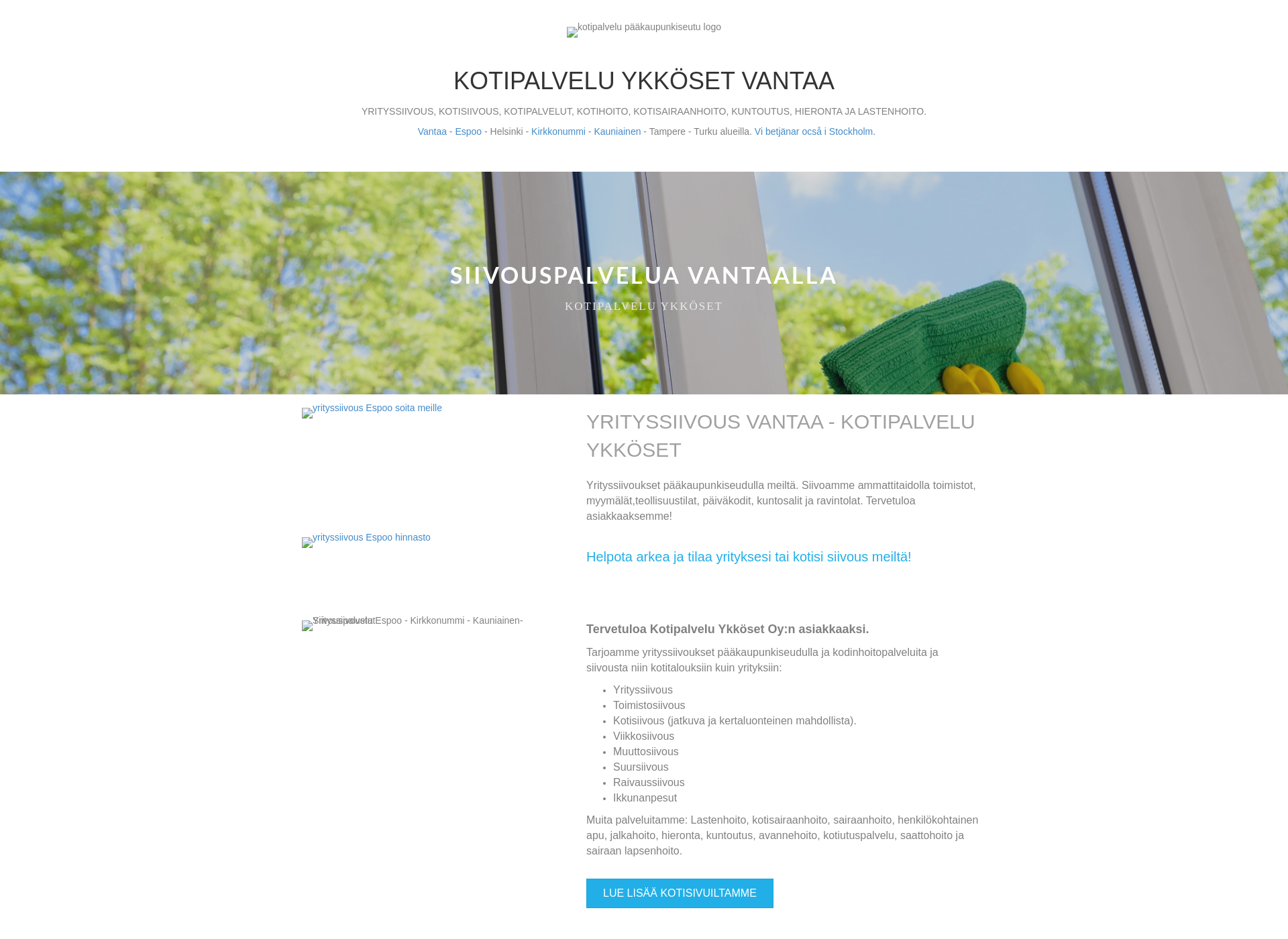 Screenshot for yrityssiivous-vantaa.fi