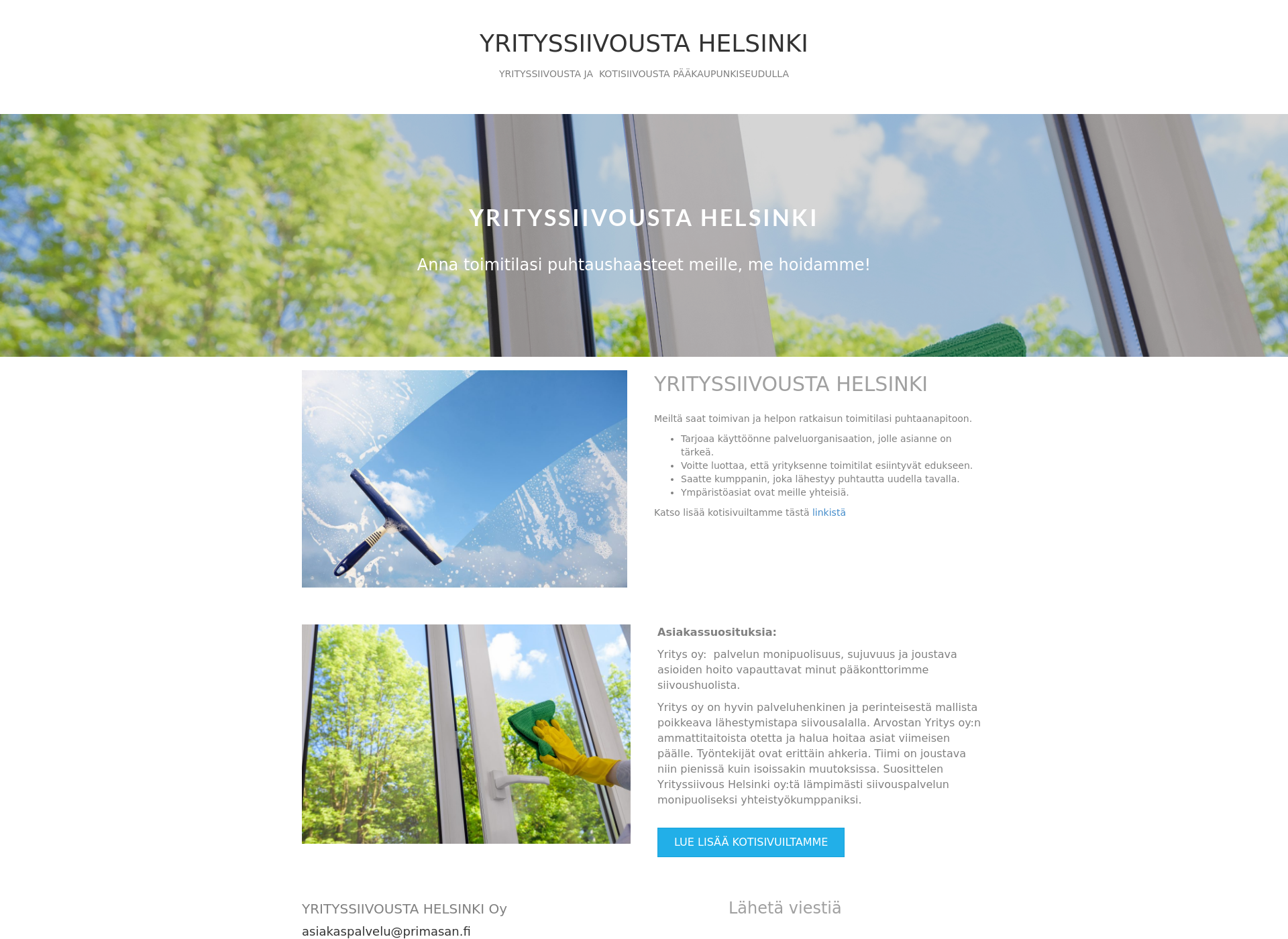 Screenshot for yrityssiivousta-helsinki.fi