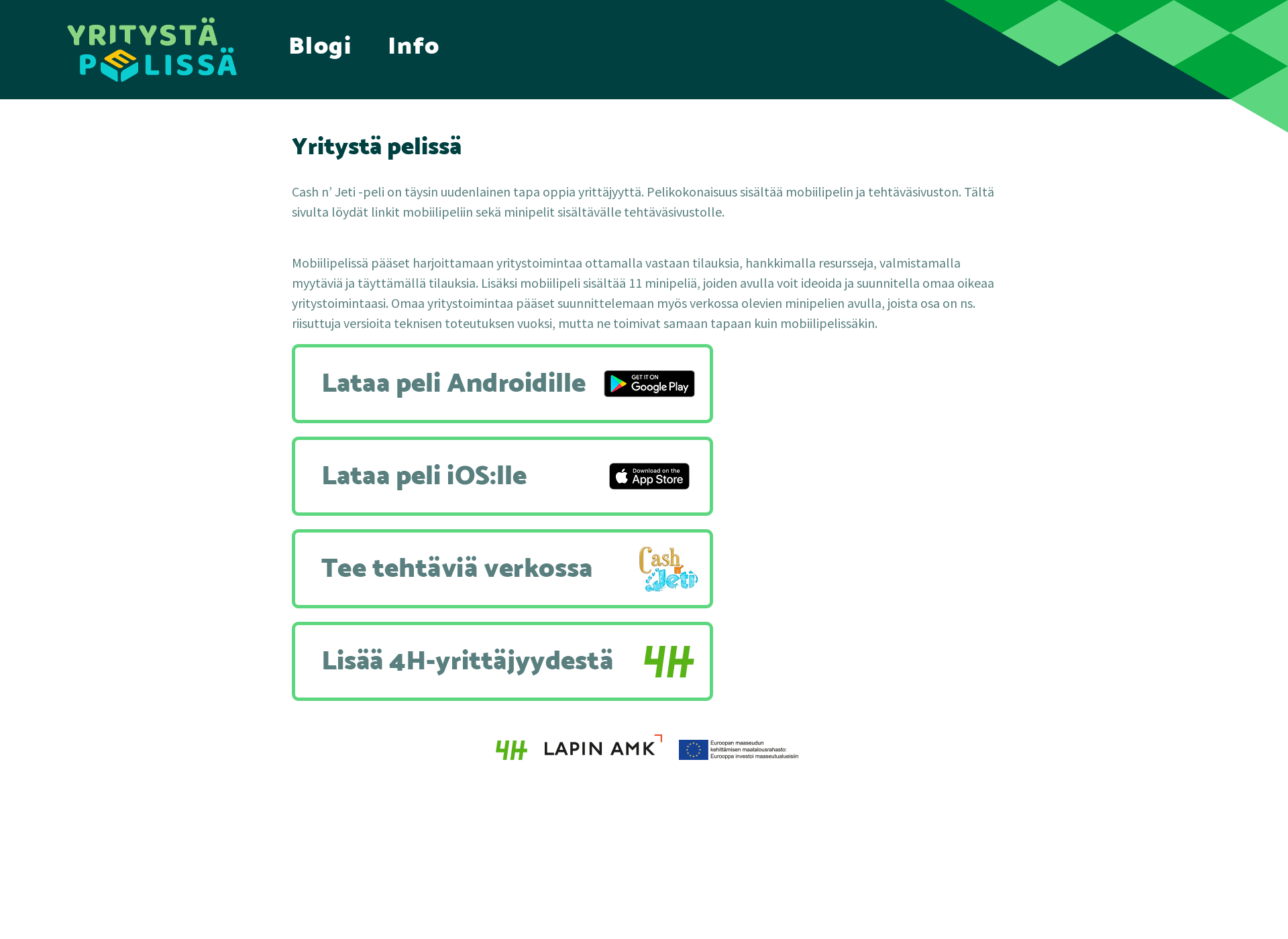 Screenshot for yritystapelissa.fi