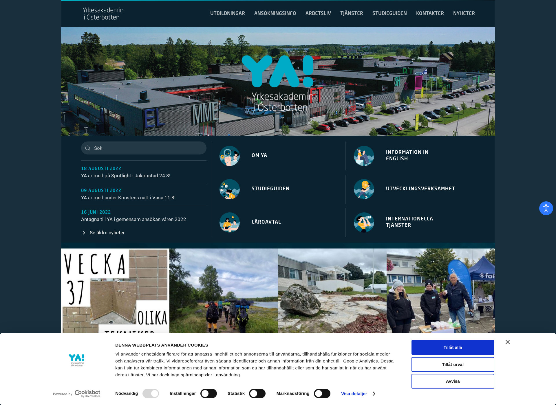 Screenshot for yrkesakademin.fi