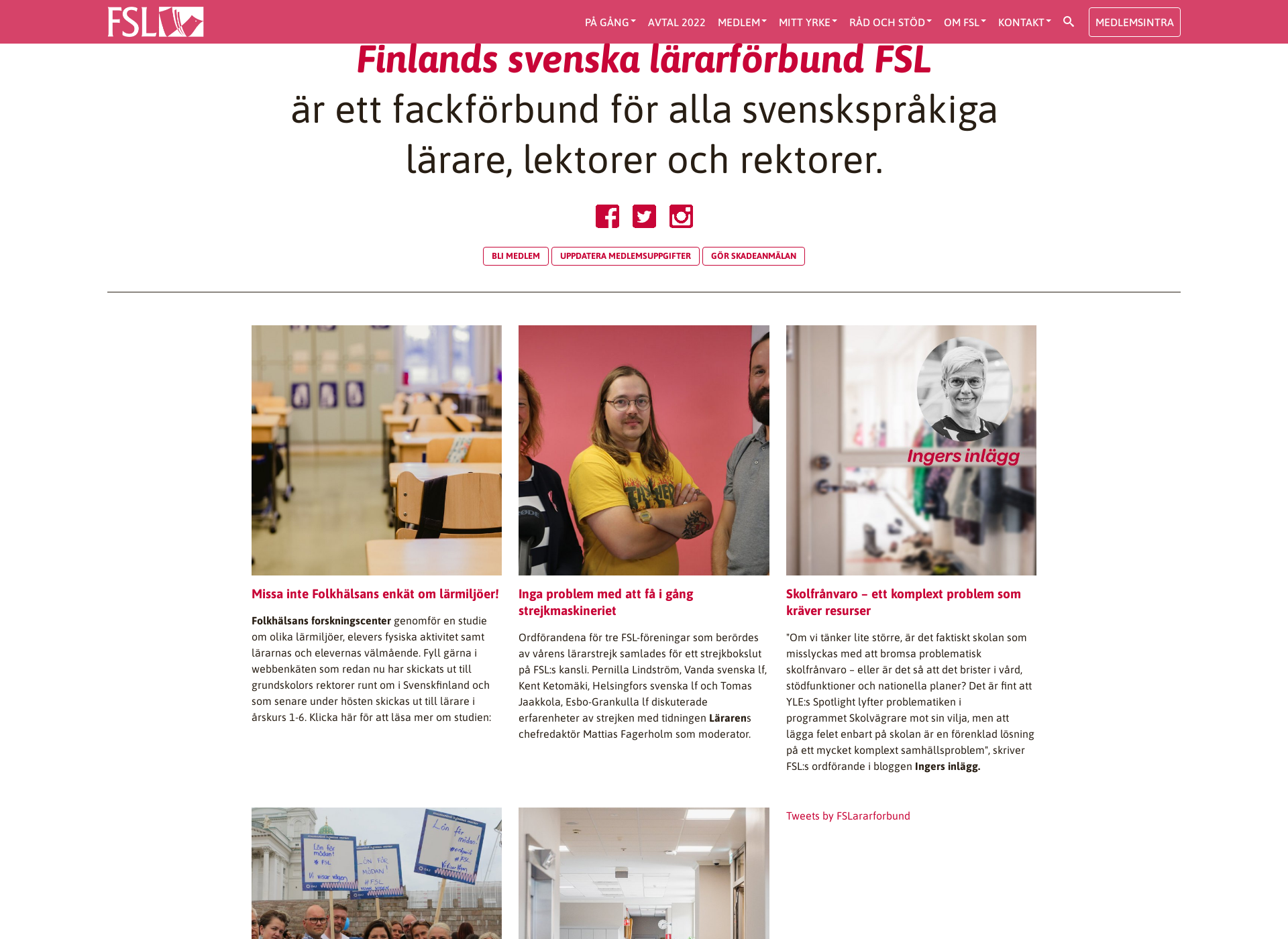 Skärmdump för yrkesetik.fi