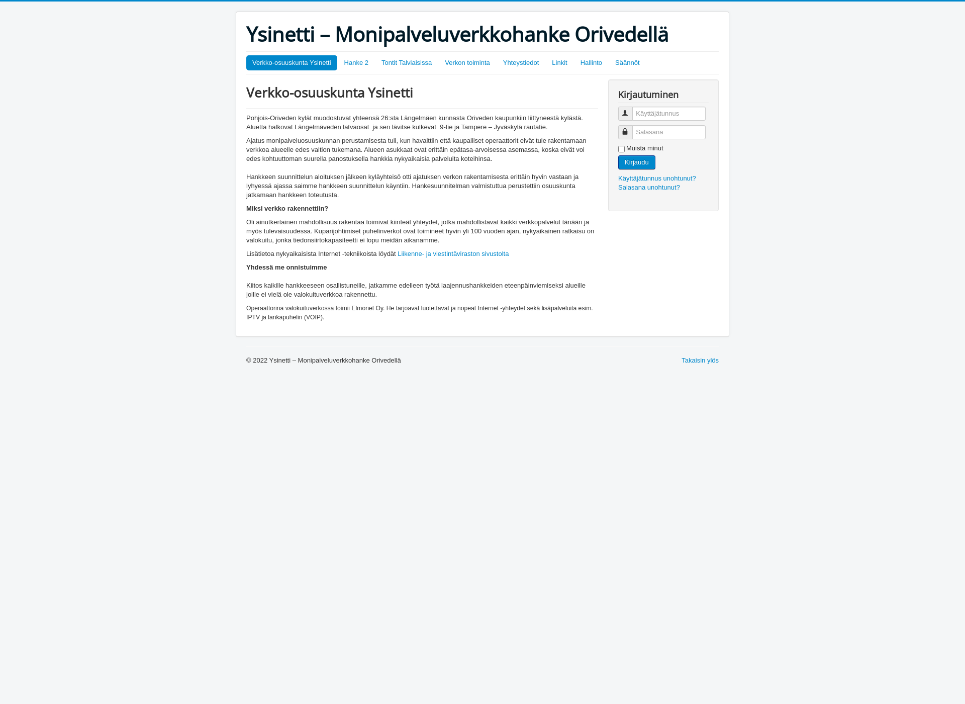 Screenshot for ysinetti.fi