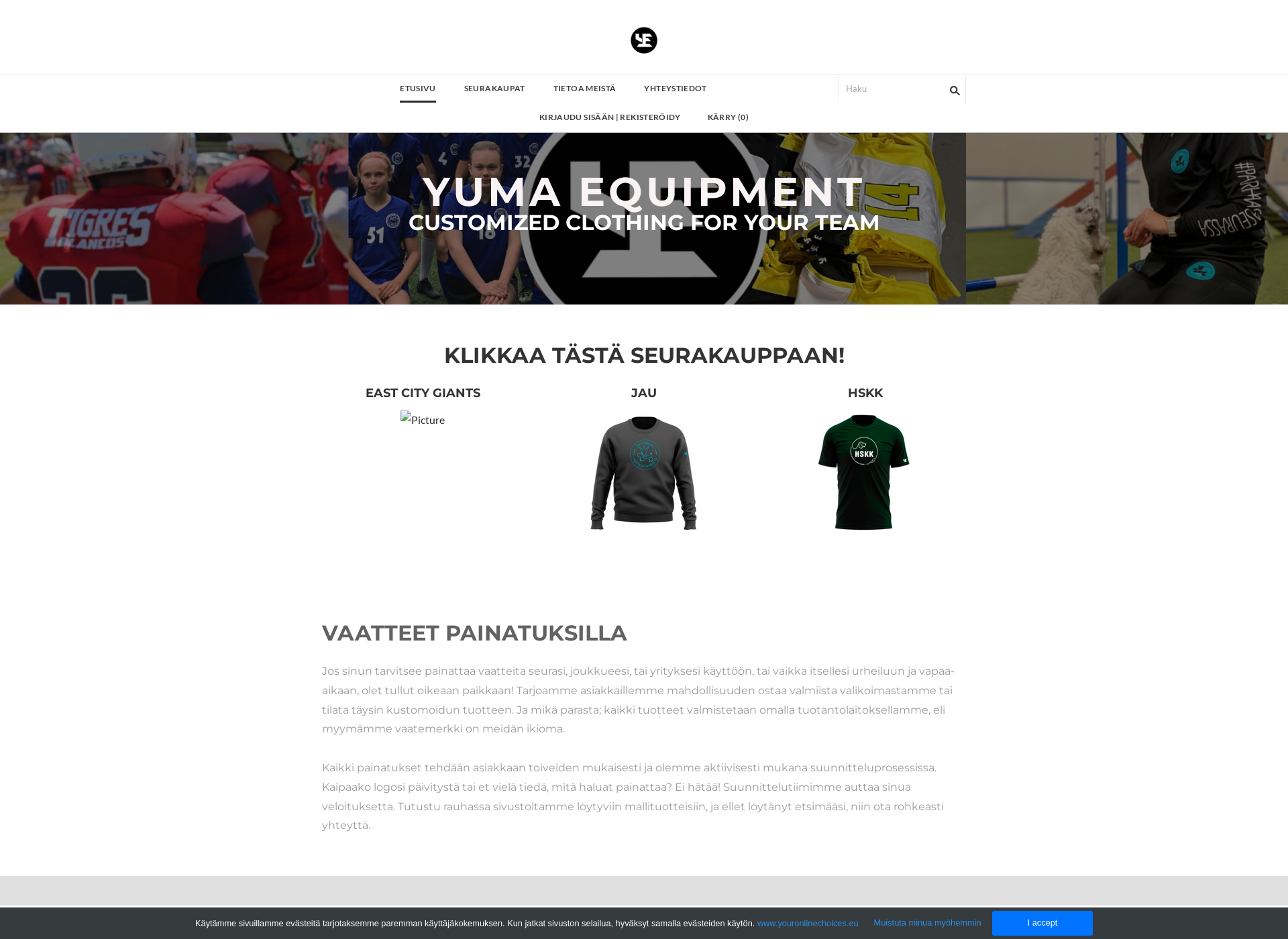 Skärmdump för yuma.fi