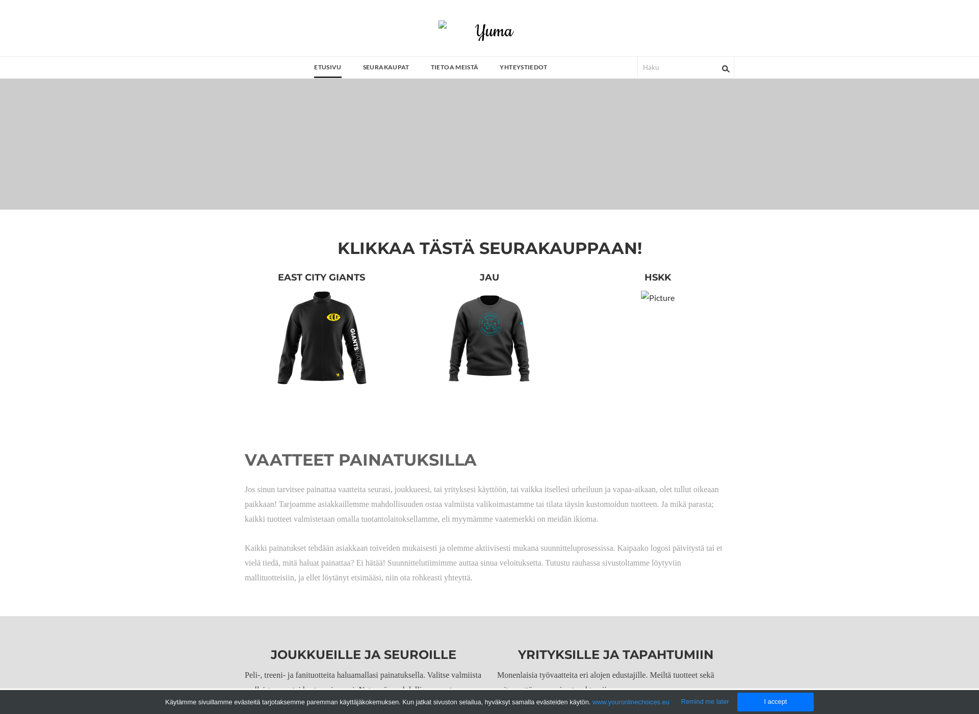 Screenshot for yumaequipment.fi