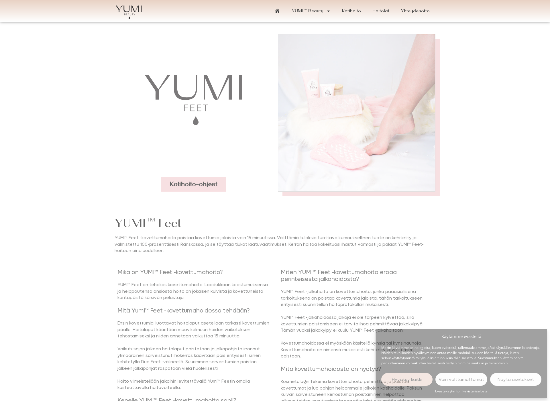 Screenshot for yumifeet.fi