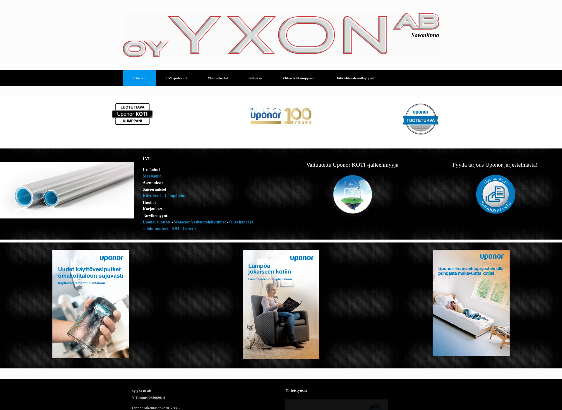 Skärmdump för yxon.fi