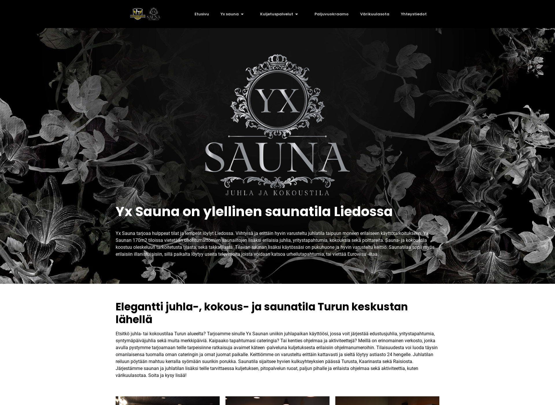 Skärmdump för yxsauna.fi