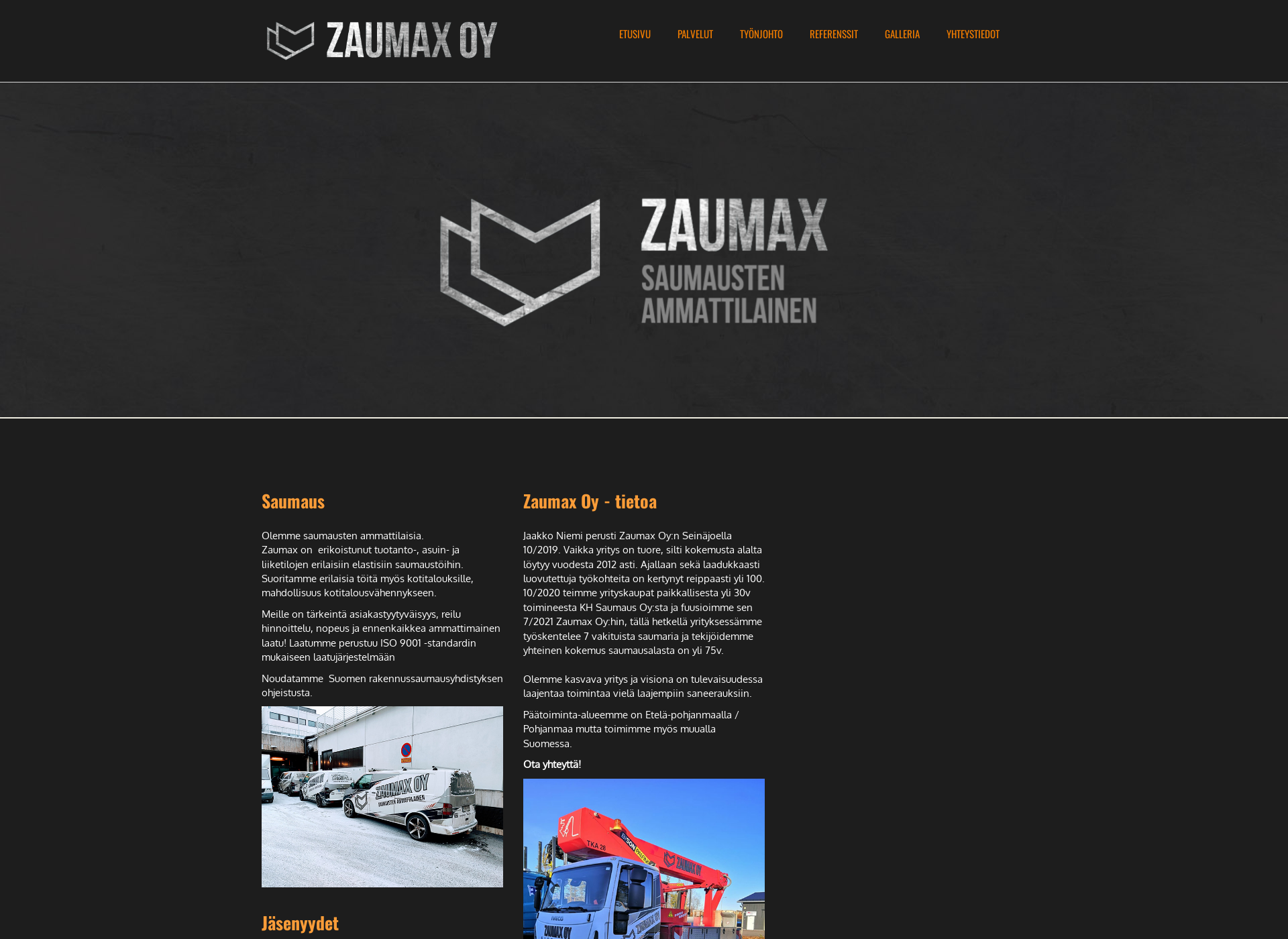 Skärmdump för zaumax.fi