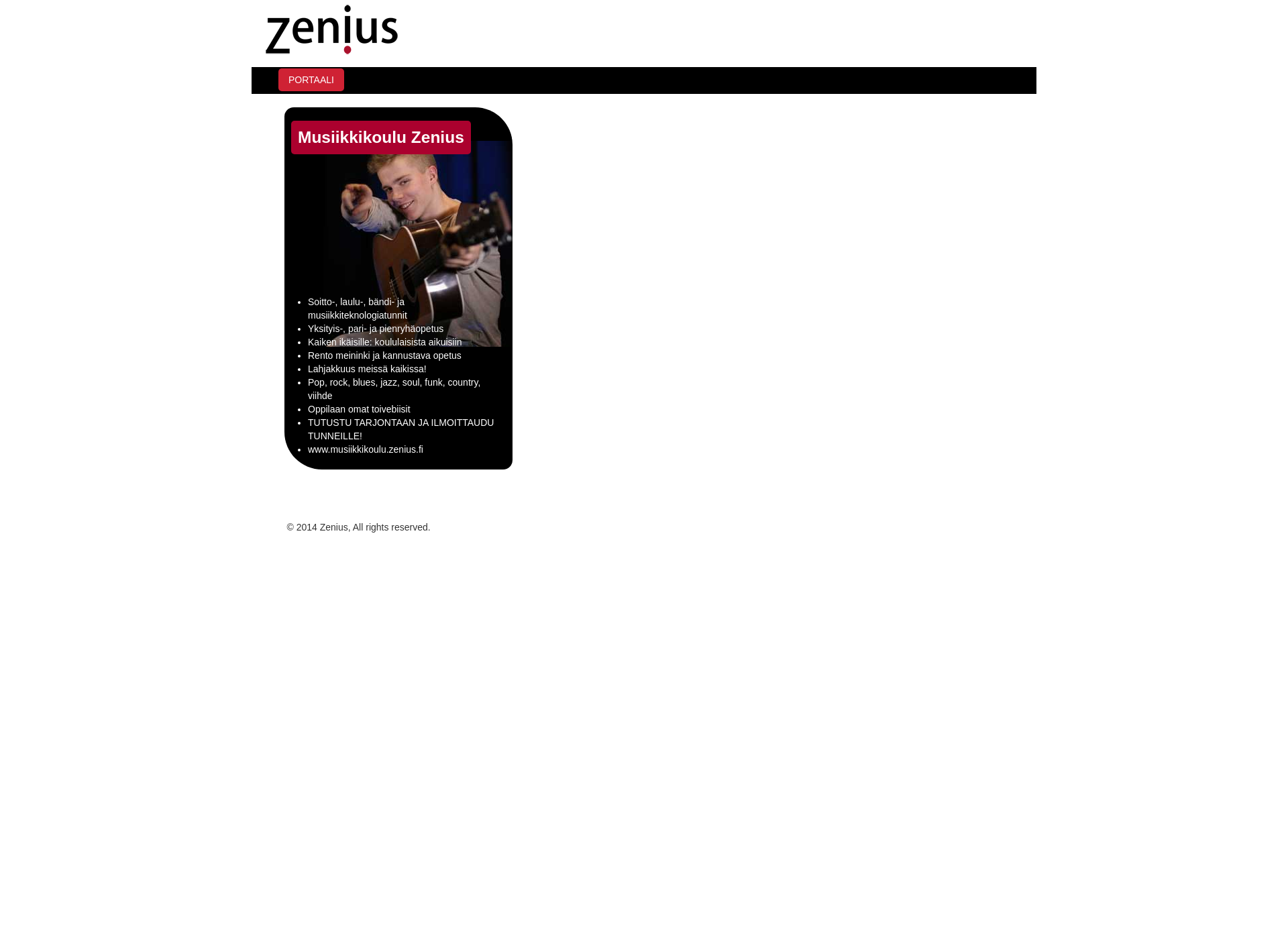 Skärmdump för zenius.fi