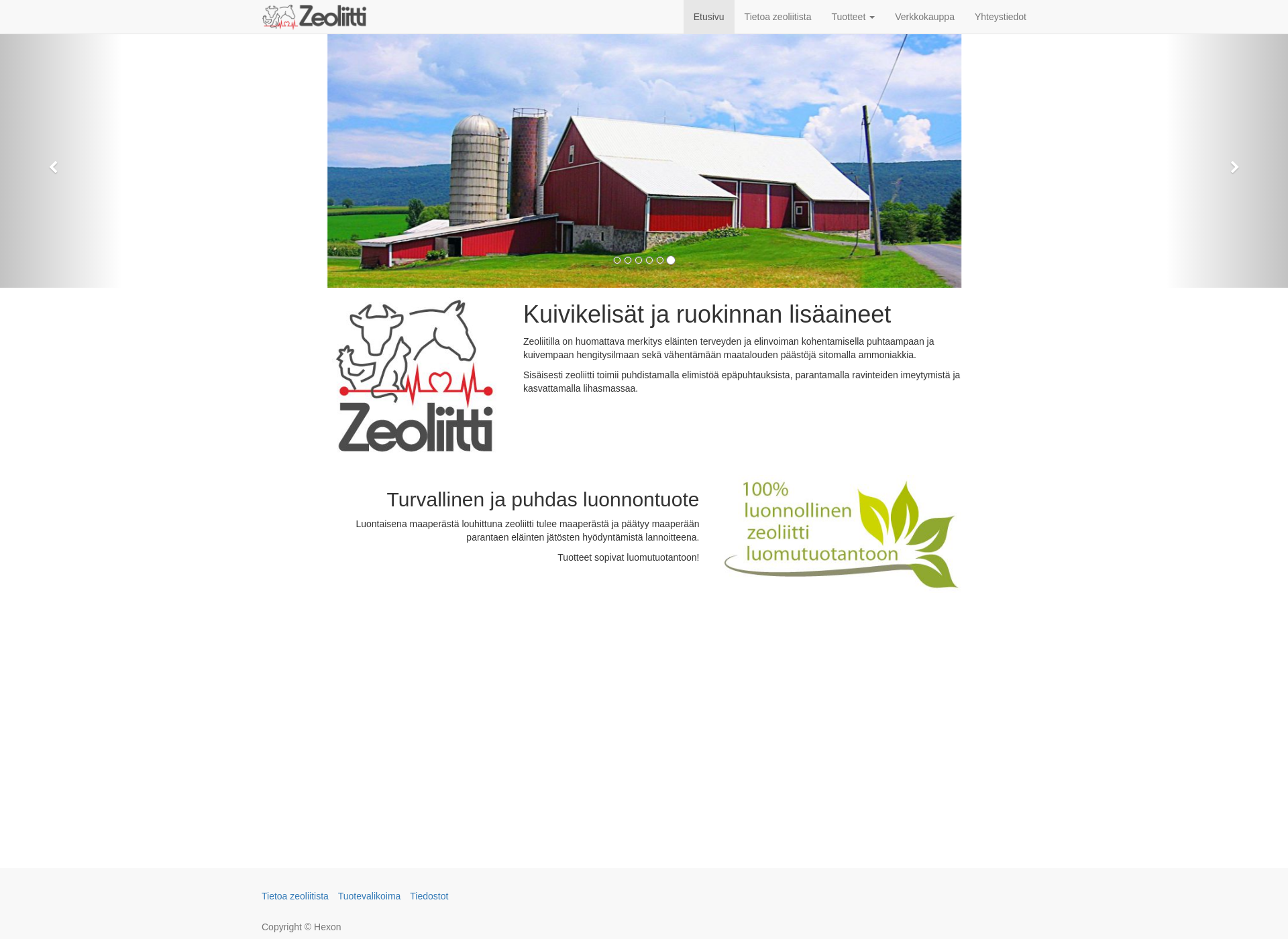 Screenshot for zeolite.fi
