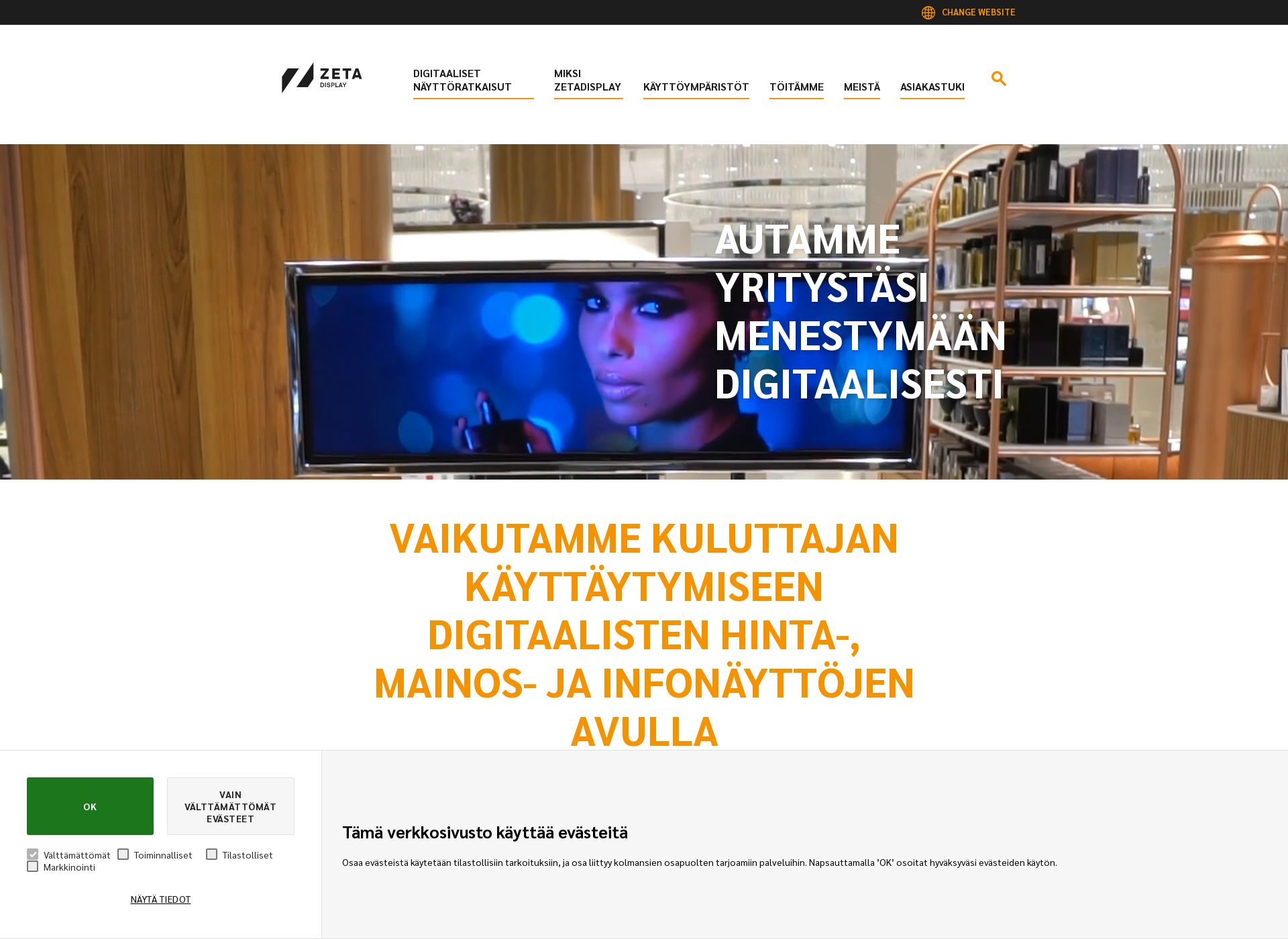 Screenshot for zetadisplay.fi