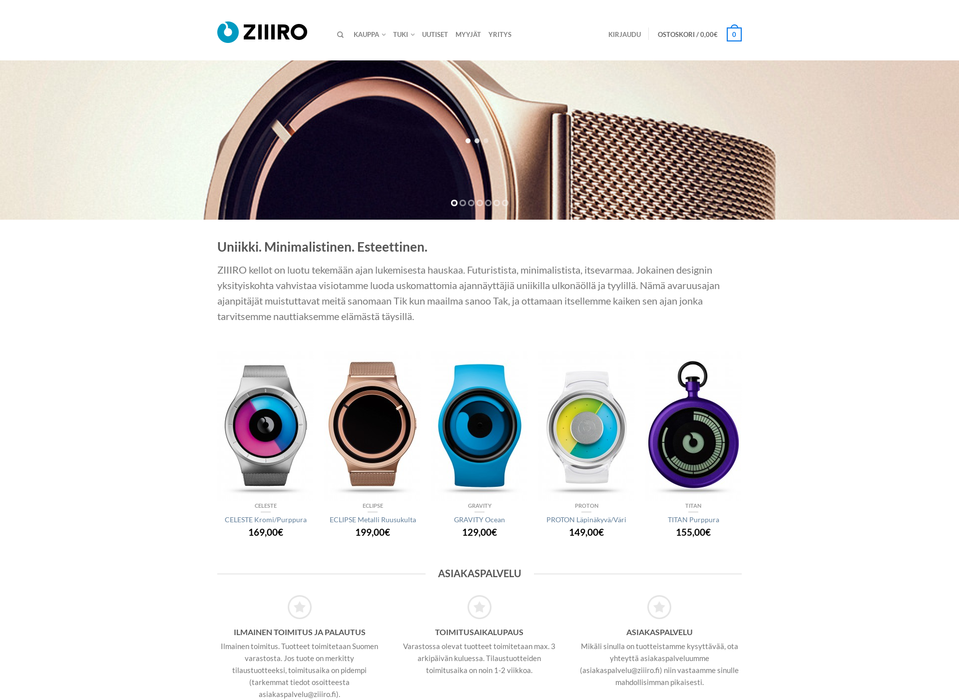 Skärmdump för ziiiro.fi