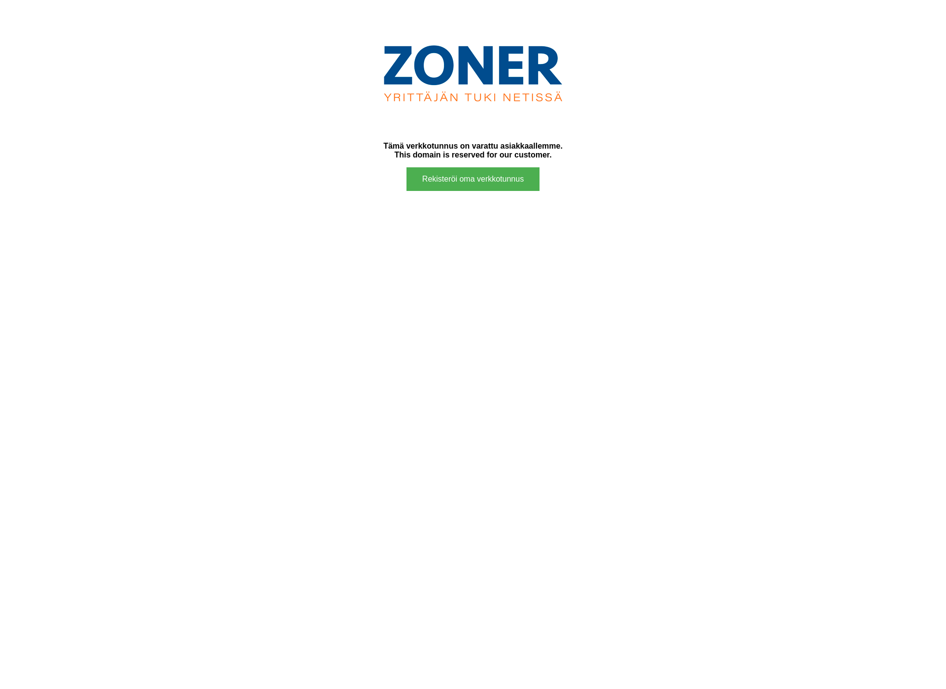 Skärmdump för zoner-asiakas.fi