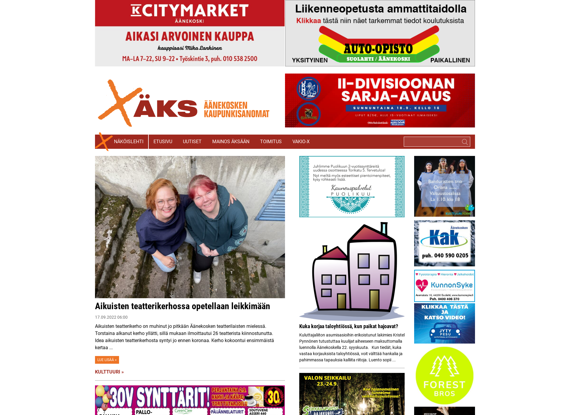 Screenshot for äks.fi