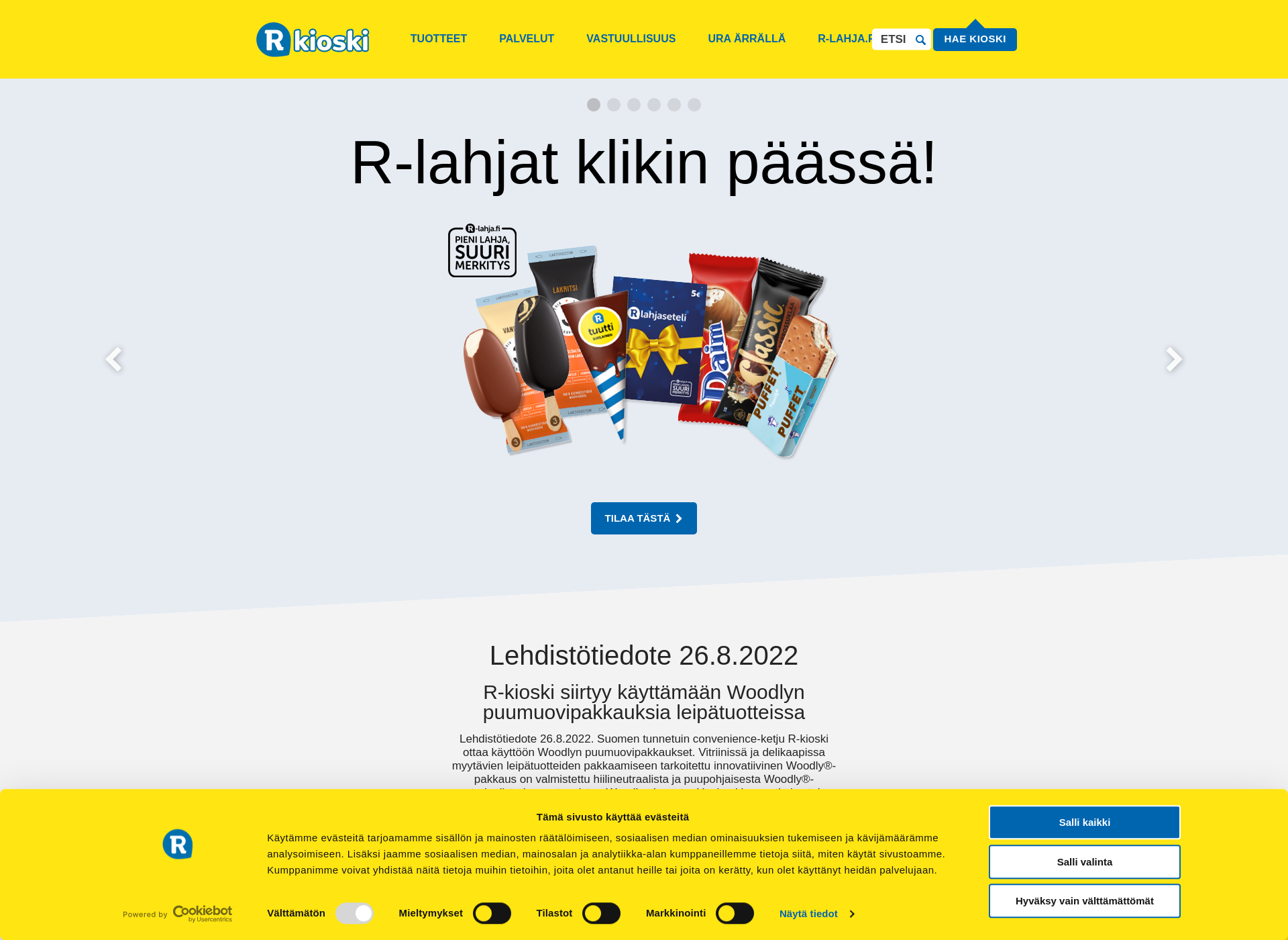 Skärmdump för ärräkoodi.fi