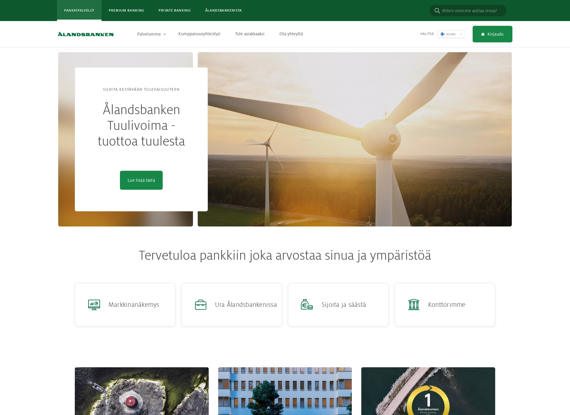 Screenshot for ålandbanken.fi