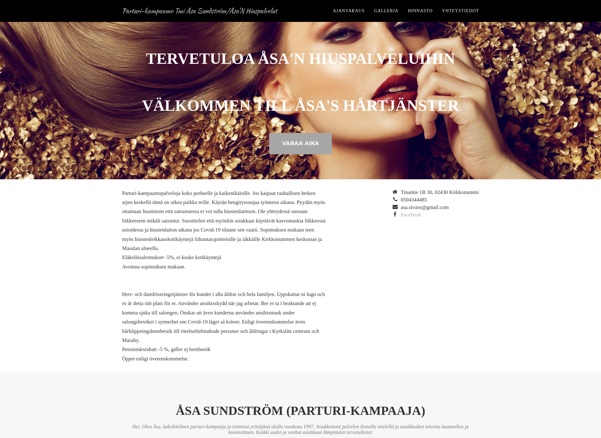 Screenshot for åsanhiuspalvelut.fi