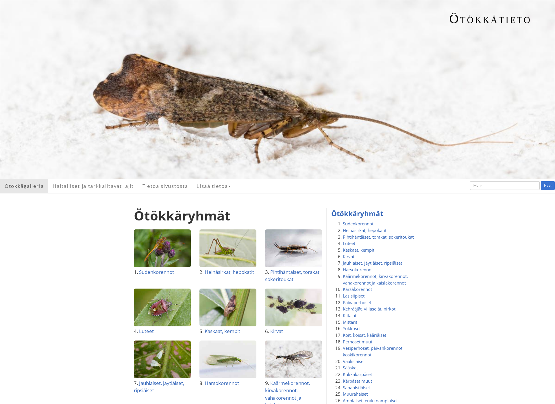 Skärmdump för ötökkätieto.fi